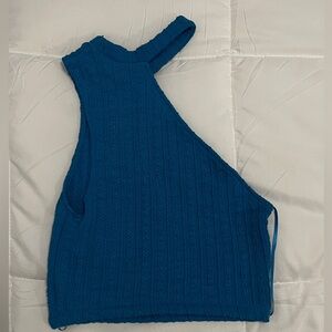 ZARA Blue Knit Sleeveless Top